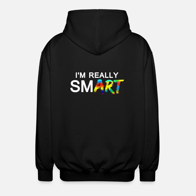 Really SmART 02 - Unisex Hooded Jacket - black