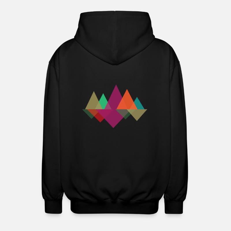 Hipster Mountains - Unisex Kapuzenjacke - Schwarz