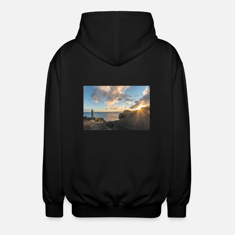 Azoren Leuchtturm - Unisex Kapuzenjacke - Schwarz