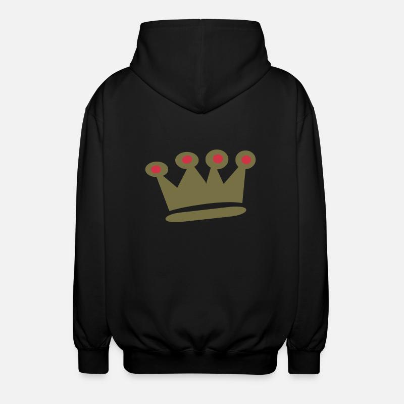 Ruby Crown - Unisex Hooded Jacket - black