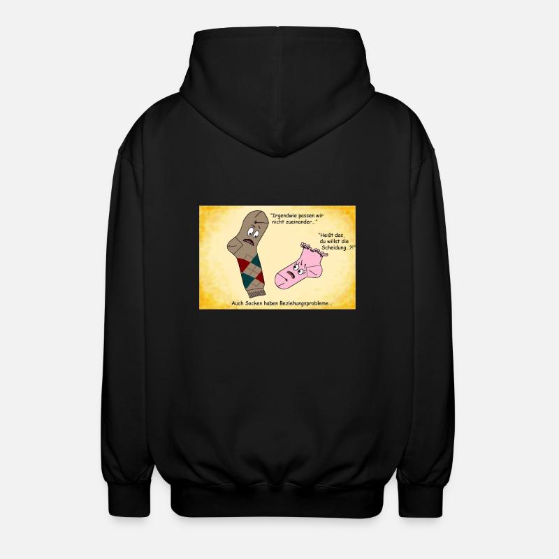 Socken - Unisex Kapuzenjacke - Schwarz