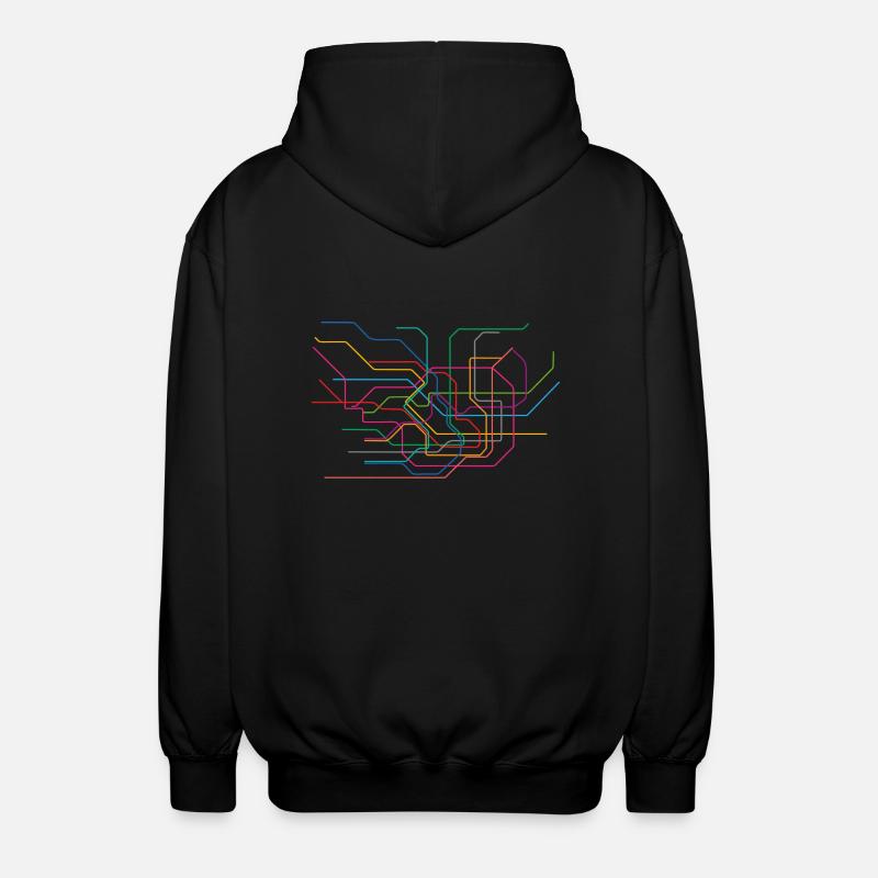 Tokyo Subway Map - Unisex Kapuzenjacke - Schwarz