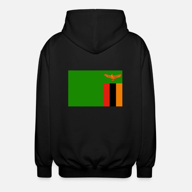 Sambia Flagg - Unisex Kapuzenjacke - Schwarz