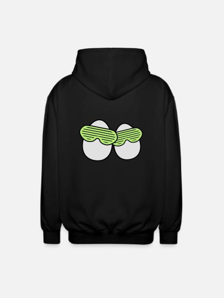 Funky Eggs - Veste à capuche unisexe - noir