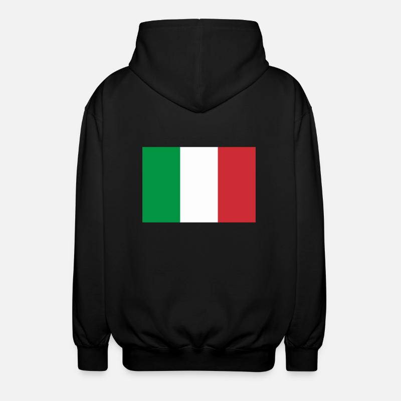 Drapeau Italie / Italian flag - Veste à capuche unisexe - noir