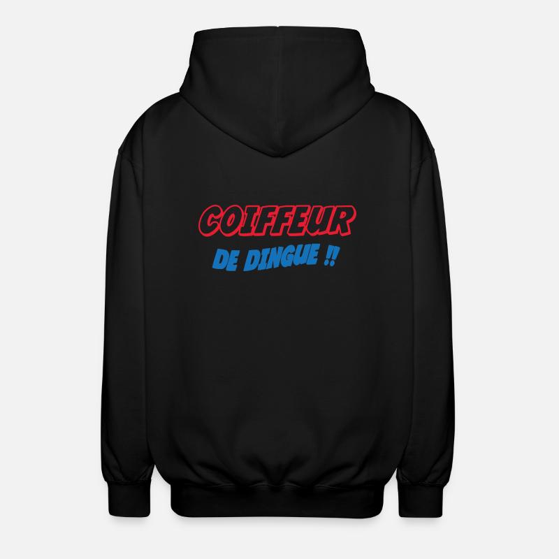 COIFFEUR de dingue !!! - Veste à capuche unisexe - noir