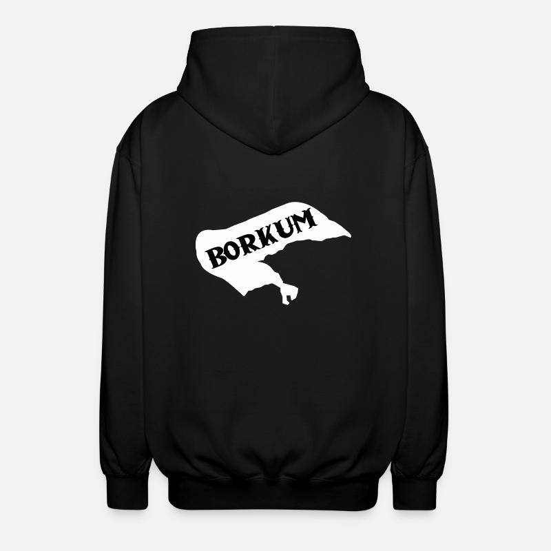 Île de Borkum - Veste à capuche unisexe - noir