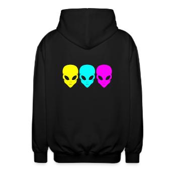 Rave Raver Musique techno Techno basse Table de mixage - Veste à capuche unisexe - noir - Dos - AI Model Male 185 light (185cm)