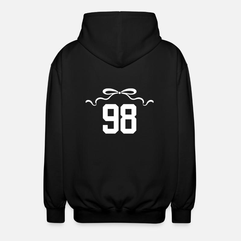 Numéro 98 noeud - 98e anniversaire - Veste à capuche unisexe - noir