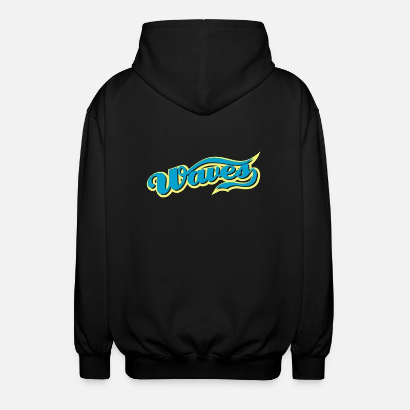waves - Unisex Kapuzenjacke - Schwarz