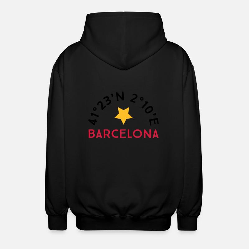 Barcelona - Unisex Kapuzenjacke - Schwarz