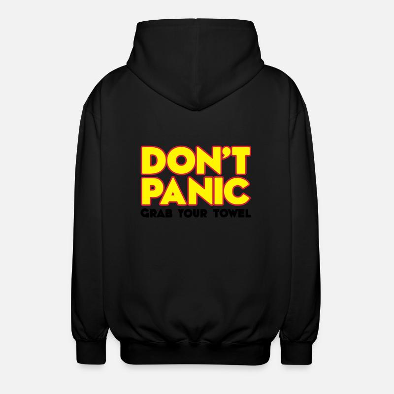 Ingen panik - din grav handduk - Få inte panik - - Luvjacka unisex - svart
