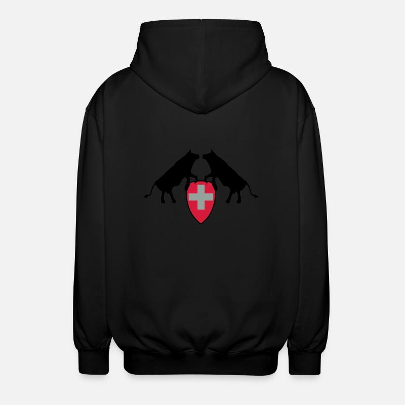 schweiz - Unisex Kapuzenjacke - Schwarz