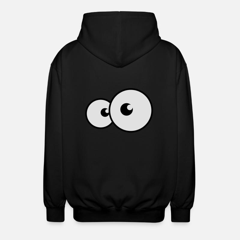 augen - Unisex Kapuzenjacke - Schwarz