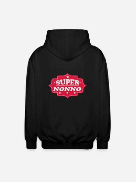 Super nonno 111 - Unisex Hooded Jacket - black