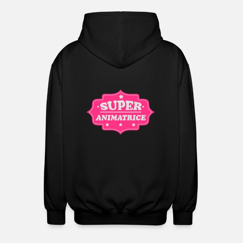 Super animatrice - Unisex Kapuzenjacke - Schwarz