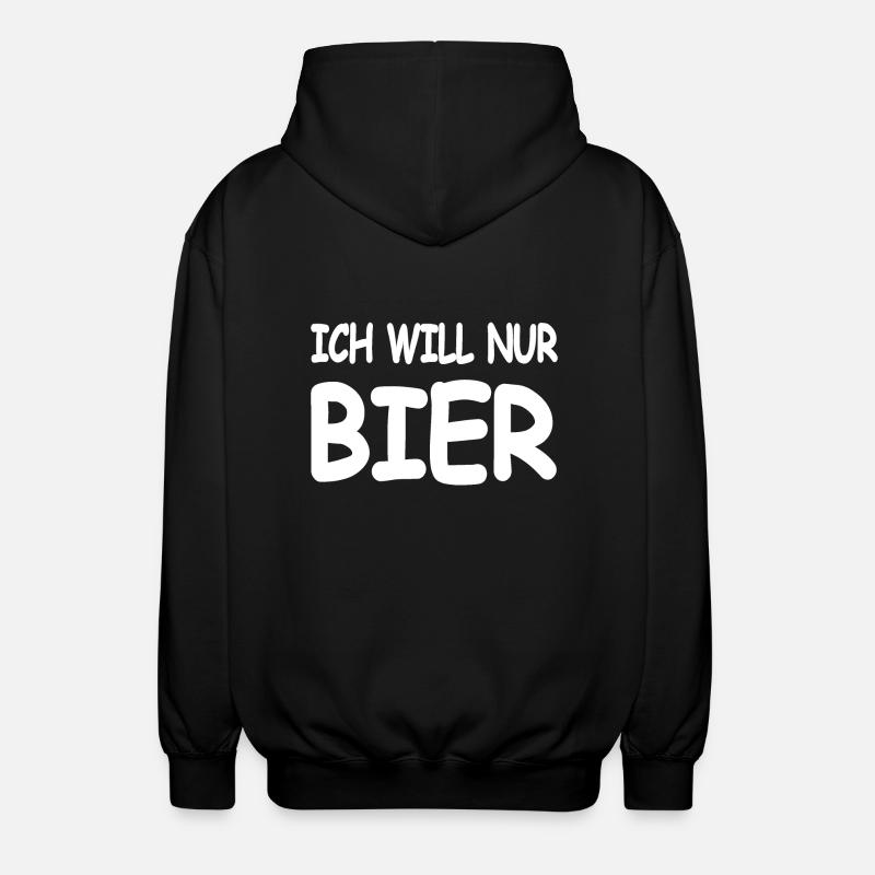 Bier - Unisex Kapuzenjacke - Schwarz