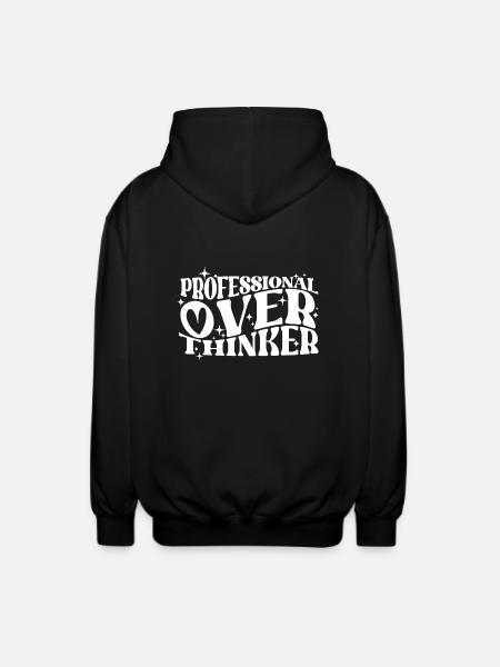 Professionele overdenker Geestige typografie Humor - Uniseks zip hoodie - zwart