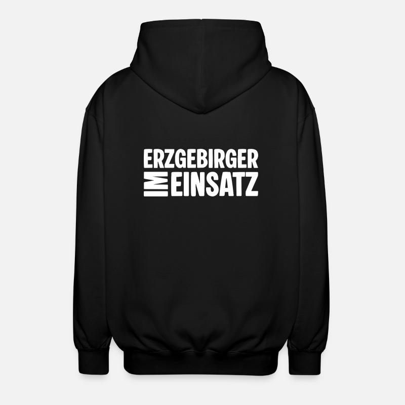 Erzgebirger im Einsatz - Unisex Kapuzenjacke - Schwarz