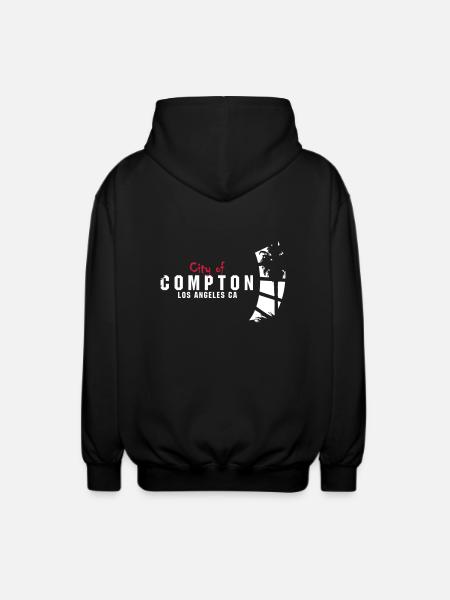 city of compton - Unisex Hooded Jacket - black