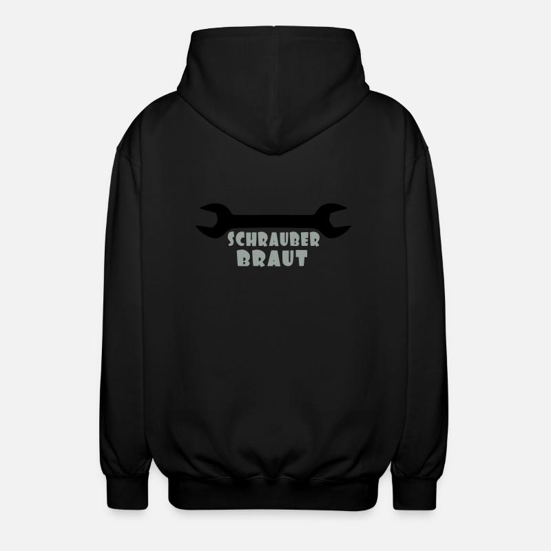 Schrauber-Braut - Unisex Kapuzenjacke - Schwarz