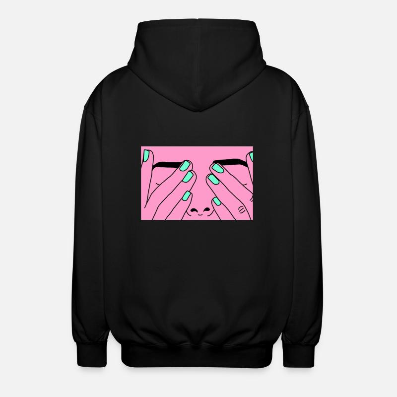 Face rose - Veste à capuche unisexe - noir