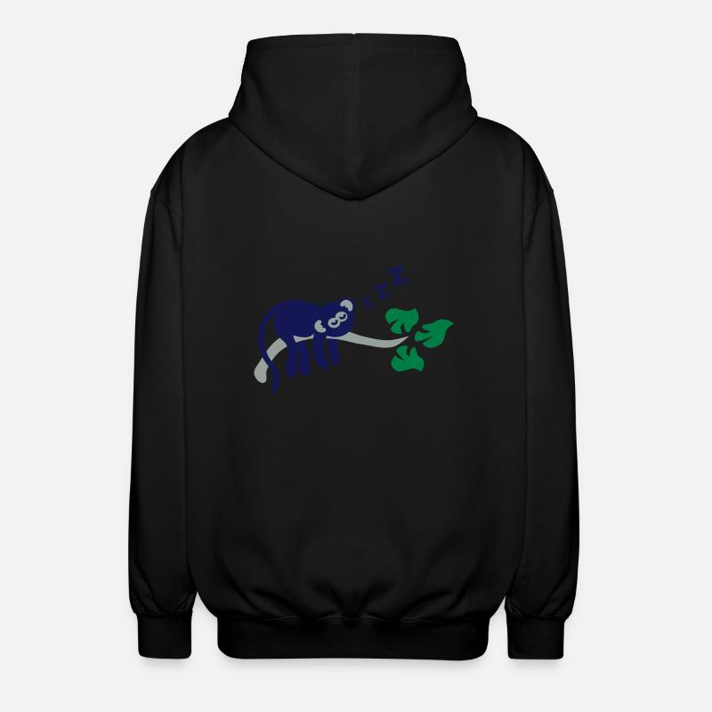 sleeping_monkey - Veste à capuche unisexe - noir