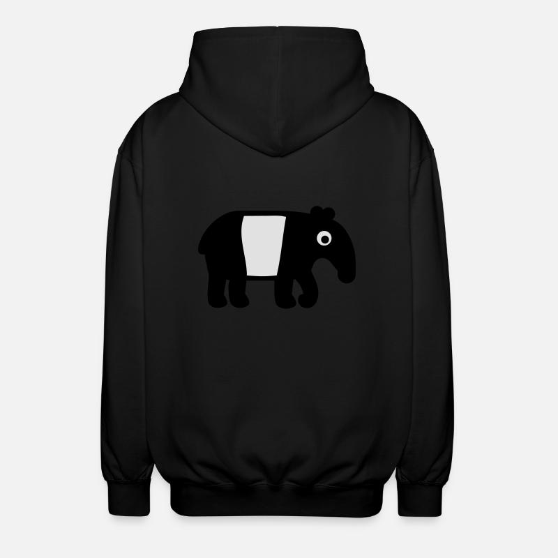 Tapir - Unisex Kapuzenjacke - Schwarz