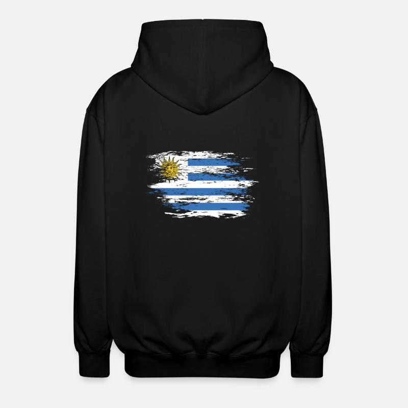 Drapeau uruguayen utilisé - Veste à capuche unisexe - noir