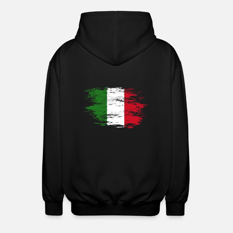 Drapeau de l’Italie utilisé - Veste à capuche unisexe - noir
