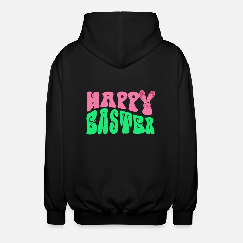 Frohe Ostern - Happy Easter - Unisex Kapuzenjacke - Schwarz