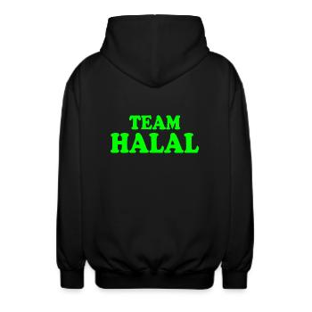 Team halal - Veste à capuche unisexe - noir - Dos - AI Model Male 185 light (185cm)