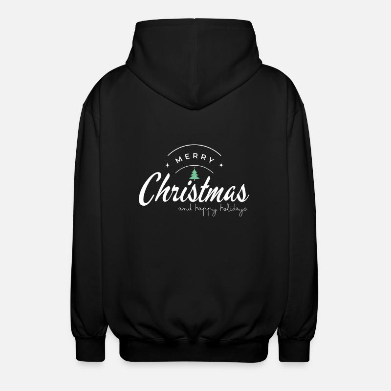 Joyeux Noël et Joyeuses Fêtes - Veste à capuche unisexe - noir