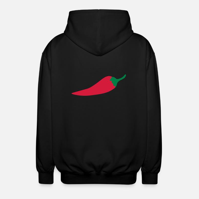 chili, hot, épicé, poivre - Veste à capuche unisexe - noir