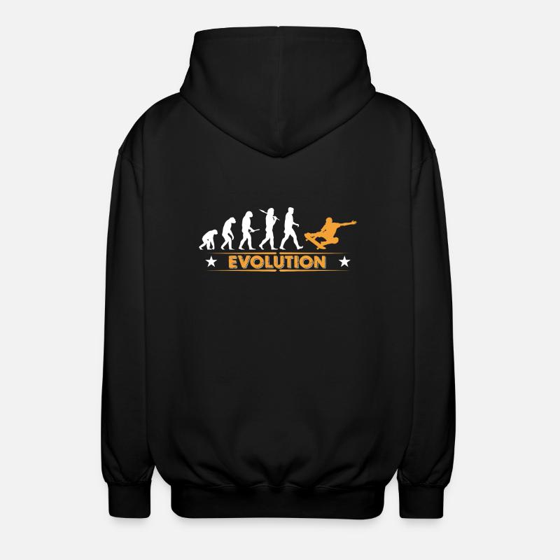Skateboard Evolution - orange/weiss - Veste à capuche unisexe - noir