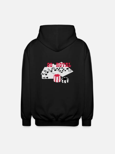 Royal Flush GO ROYAL - Unisex Kapuzenjacke - Schwarz