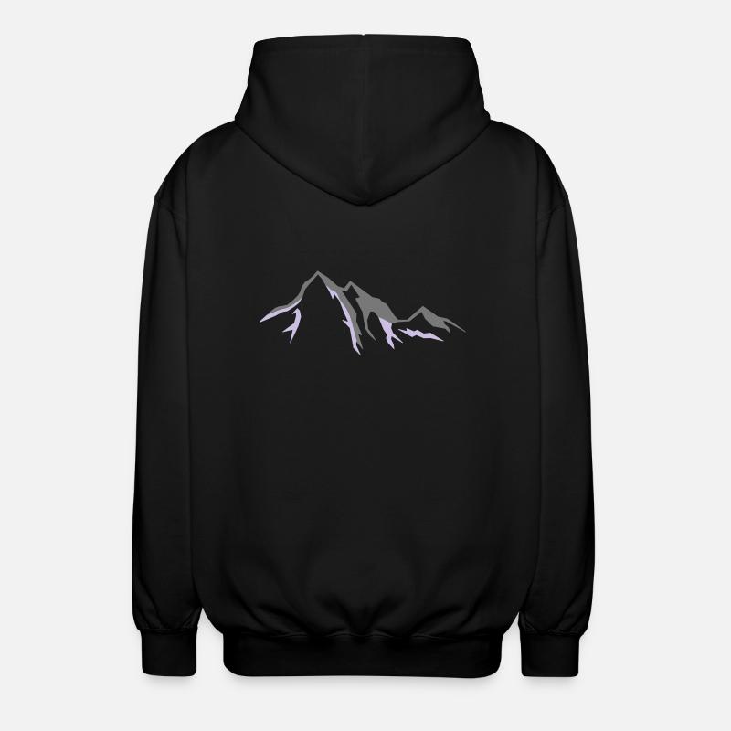 mountains_02 - Unisex Kapuzenjacke - Schwarz