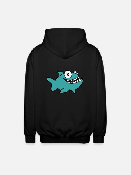 piranha 02 - Unisex Kapuzenjacke - Schwarz
