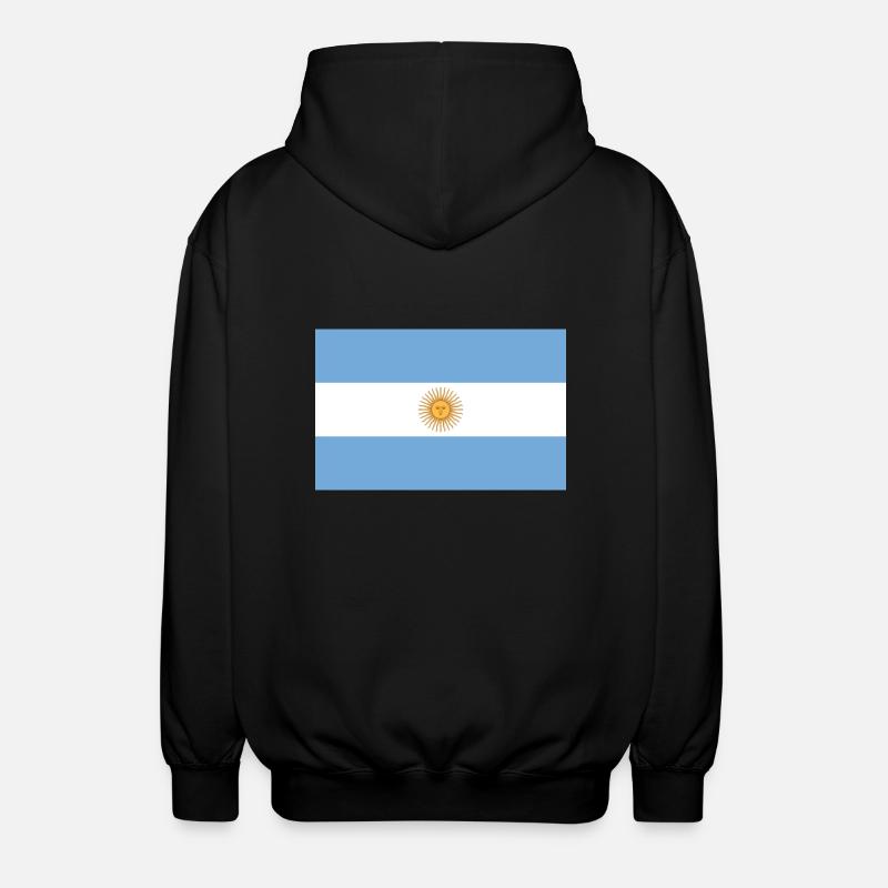 Drapeau Argentine Argentine - Veste à capuche unisexe - noir