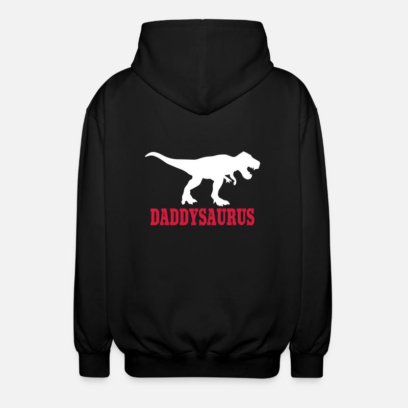 Daddy Saurus - Unisex Kapuzenjacke - Schwarz