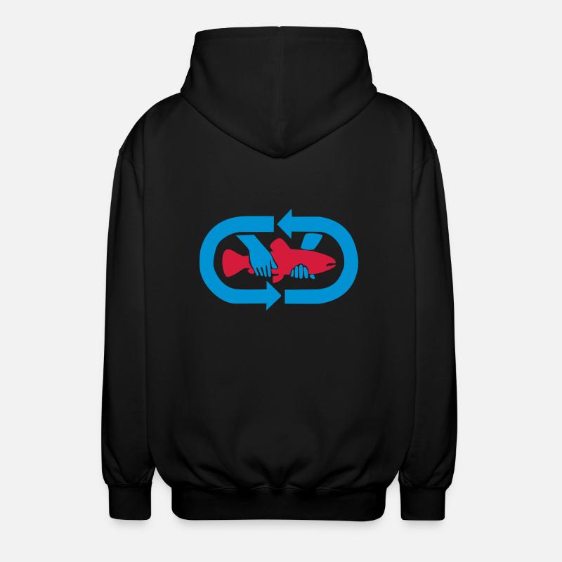 Catch & Release - Logo - Unisex Kapuzenjacke - Schwarz