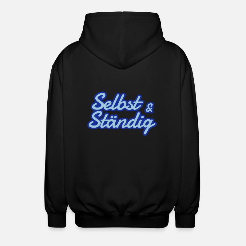 Selbstständig - selbst und ständig - Unisex Kapuzenjacke - Schwarz