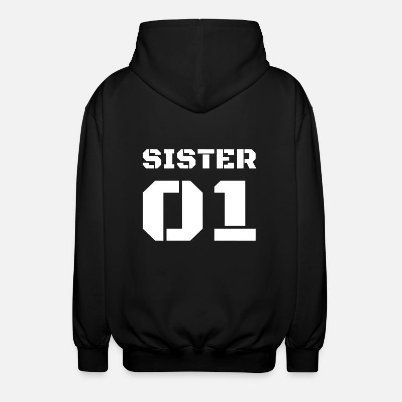 Sister 01 - Schwester Design - Unisex Hooded Jacket - black