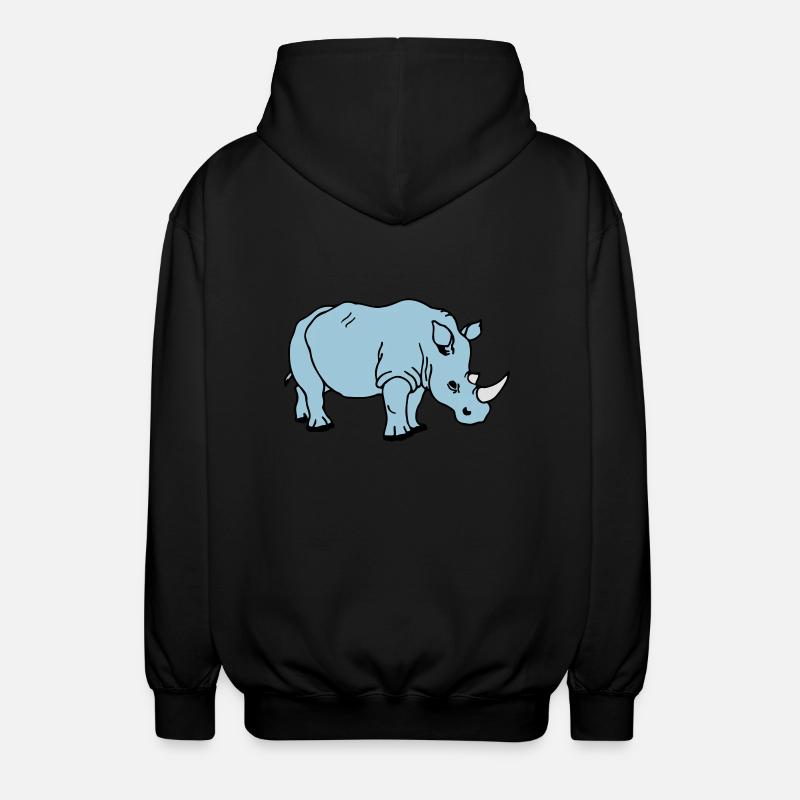 rhinoceros - Unisex Hooded Jacket - black