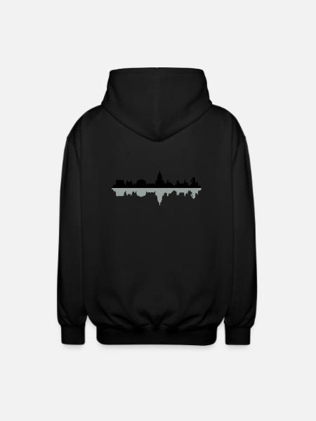 Skyline Mainz - Unisex Kapuzenjacke - Schwarz
