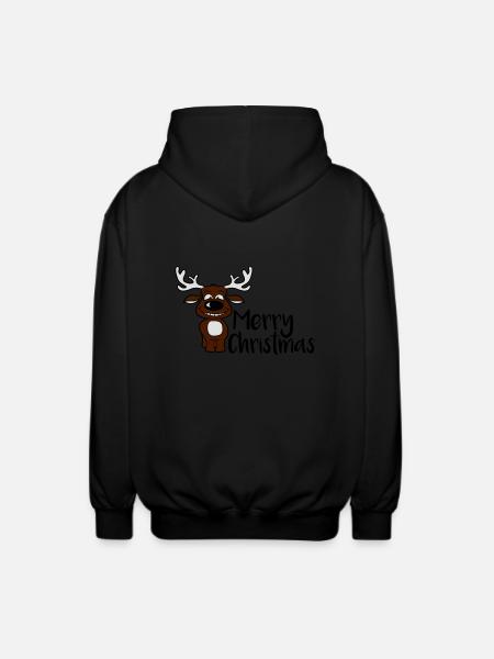 Joyeux Noël Moose - Veste à capuche unisexe - noir