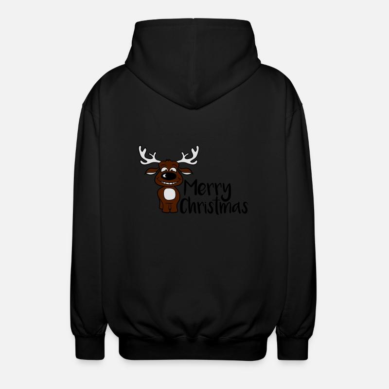 Joyeux Noël Moose - Veste à capuche unisexe - noir