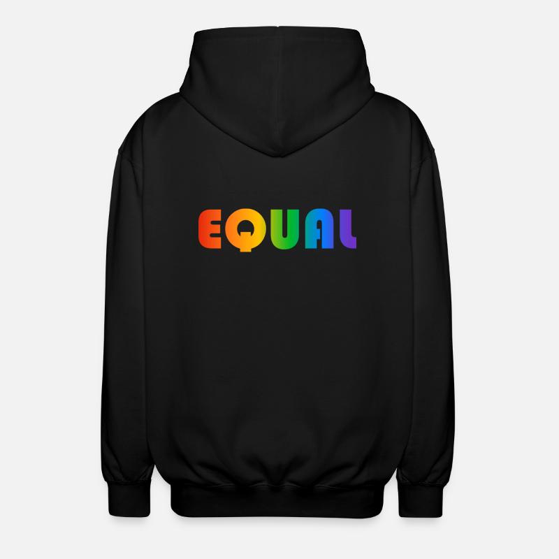 TEXTE ARC-EN-CIEL ÉGAL - Veste à capuche unisexe - noir