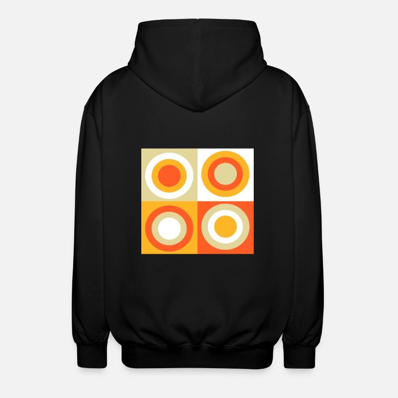 70s Pattern Retro Gift - Unisex Hooded Jacket - black