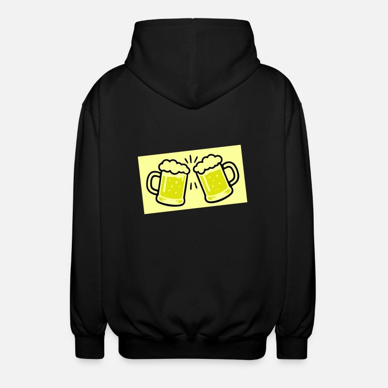 Beer Glass Beer Icon - Unisex Hooded Jacket - black